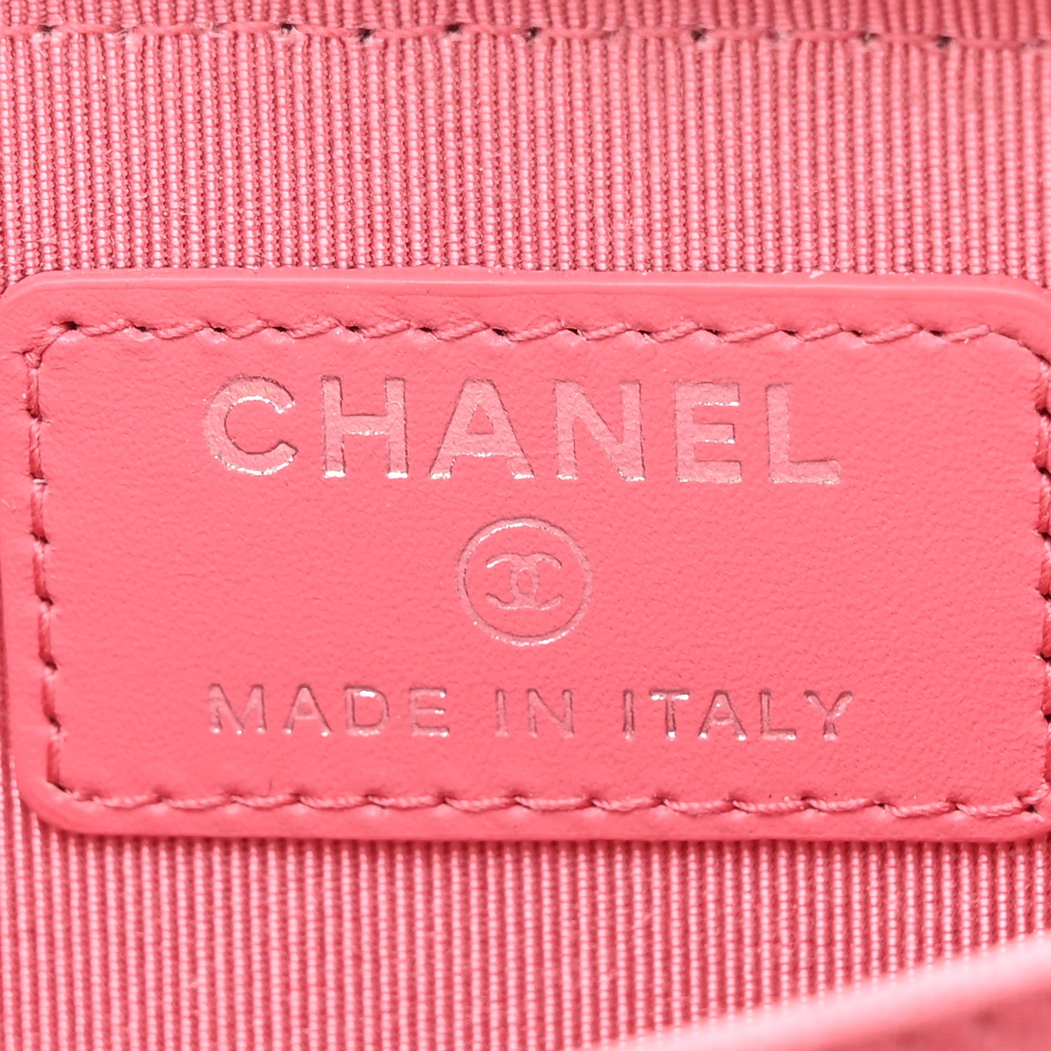 Chanel Caviar Chevron Quilted Zip Coin Purse Pink 6 of 8