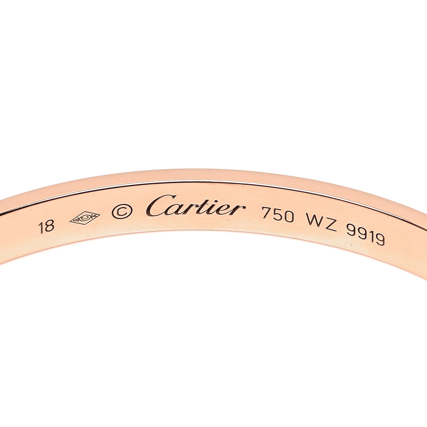Cartier 18K Pink Gold LOVE Cuff Bracelet 18 4 of 4