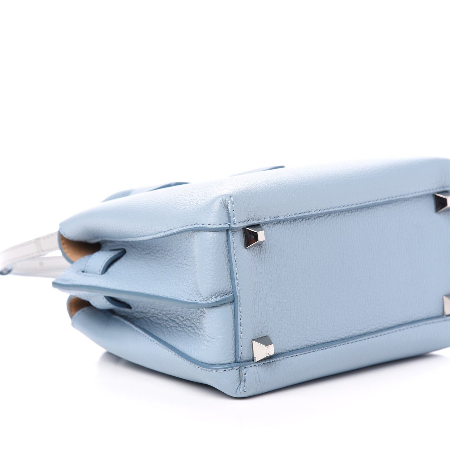Grained Calfskin Mini Milla Tote Sky Blue