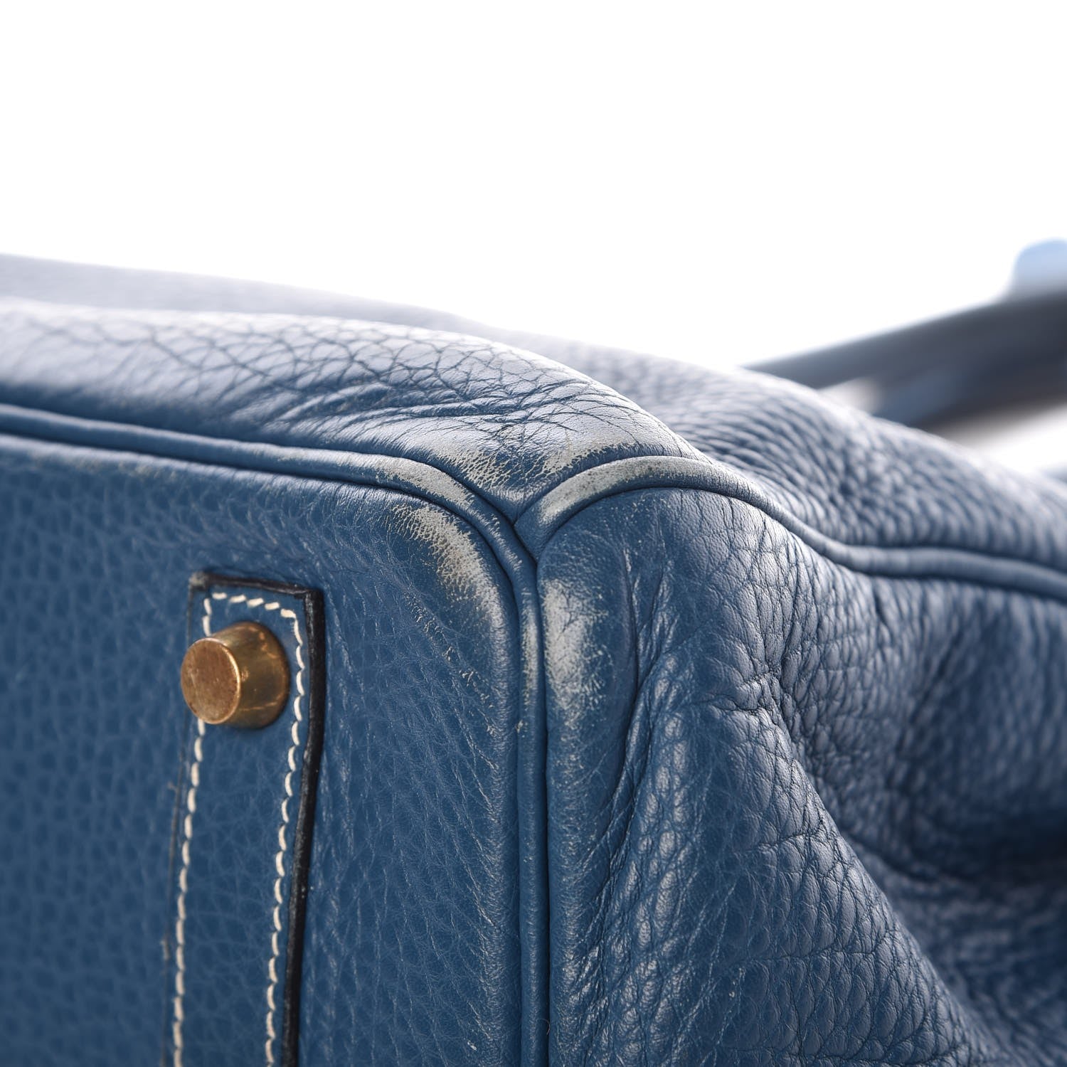 Hermes Taurillon Clemence Birkin 35 Bleu Thalassa 44 of 44