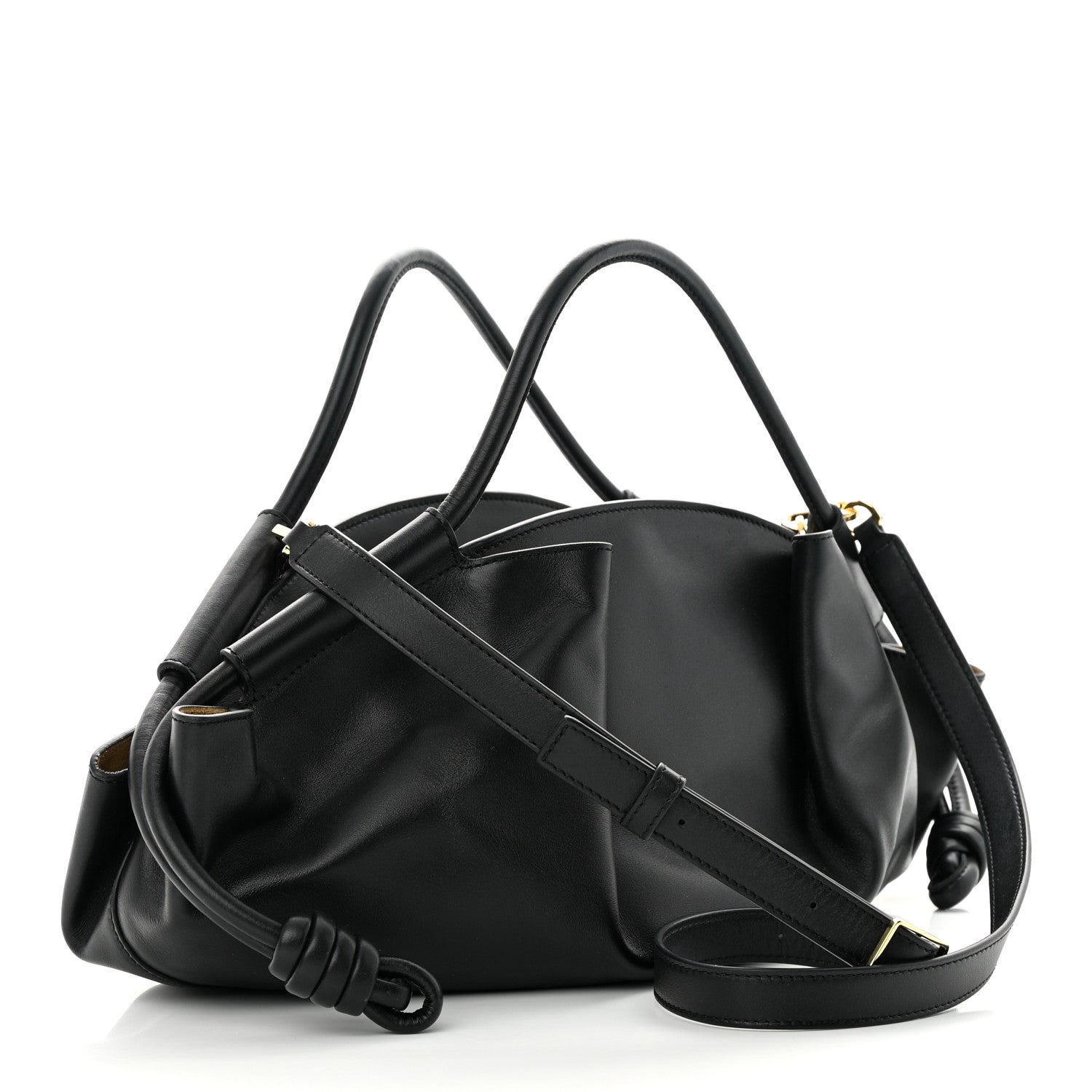 Loewe Shiny Nappa Calfskin Paseo Bag Black 3 of 19