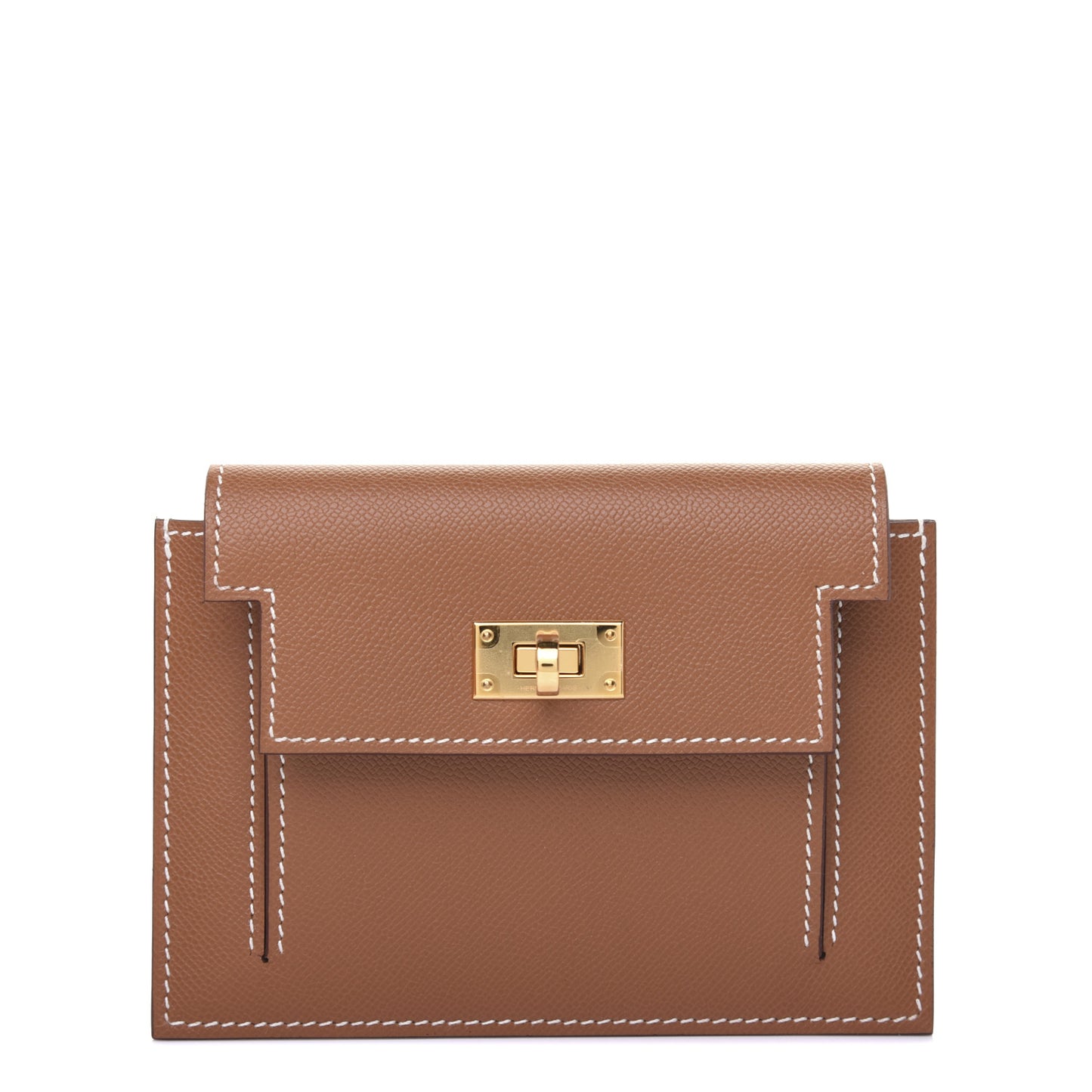 Epsom Kelly Pocket Compact Wallet Gold