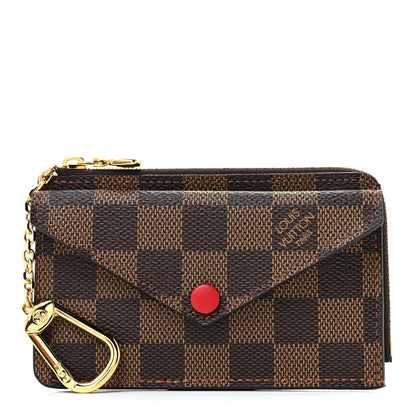 Louis Vuitton Damier Ebene Recto Verso Card Holder Red 1 of 10