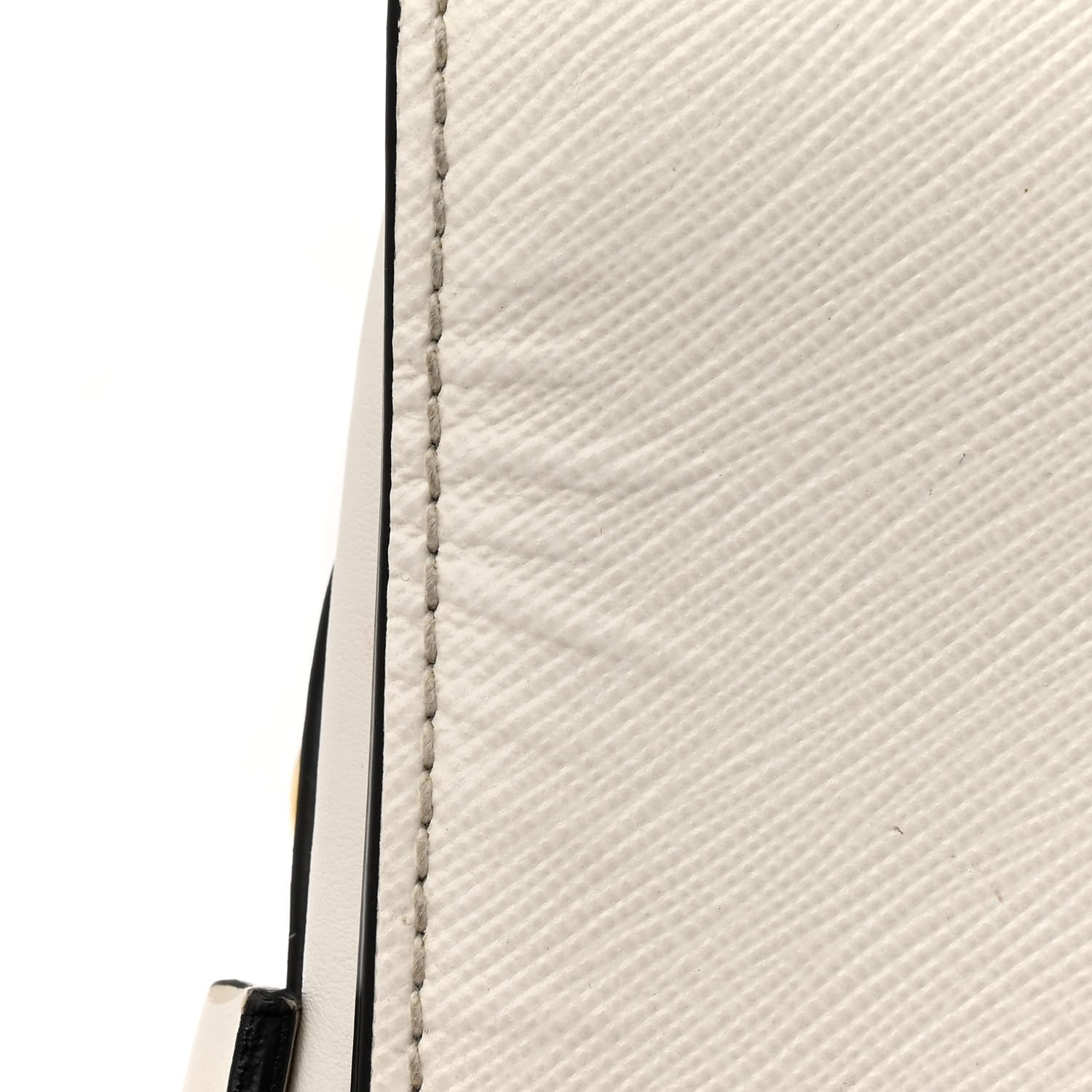 Prada Saffiano City Calfskin Esplanade Crossbody Bag White 10 of 13