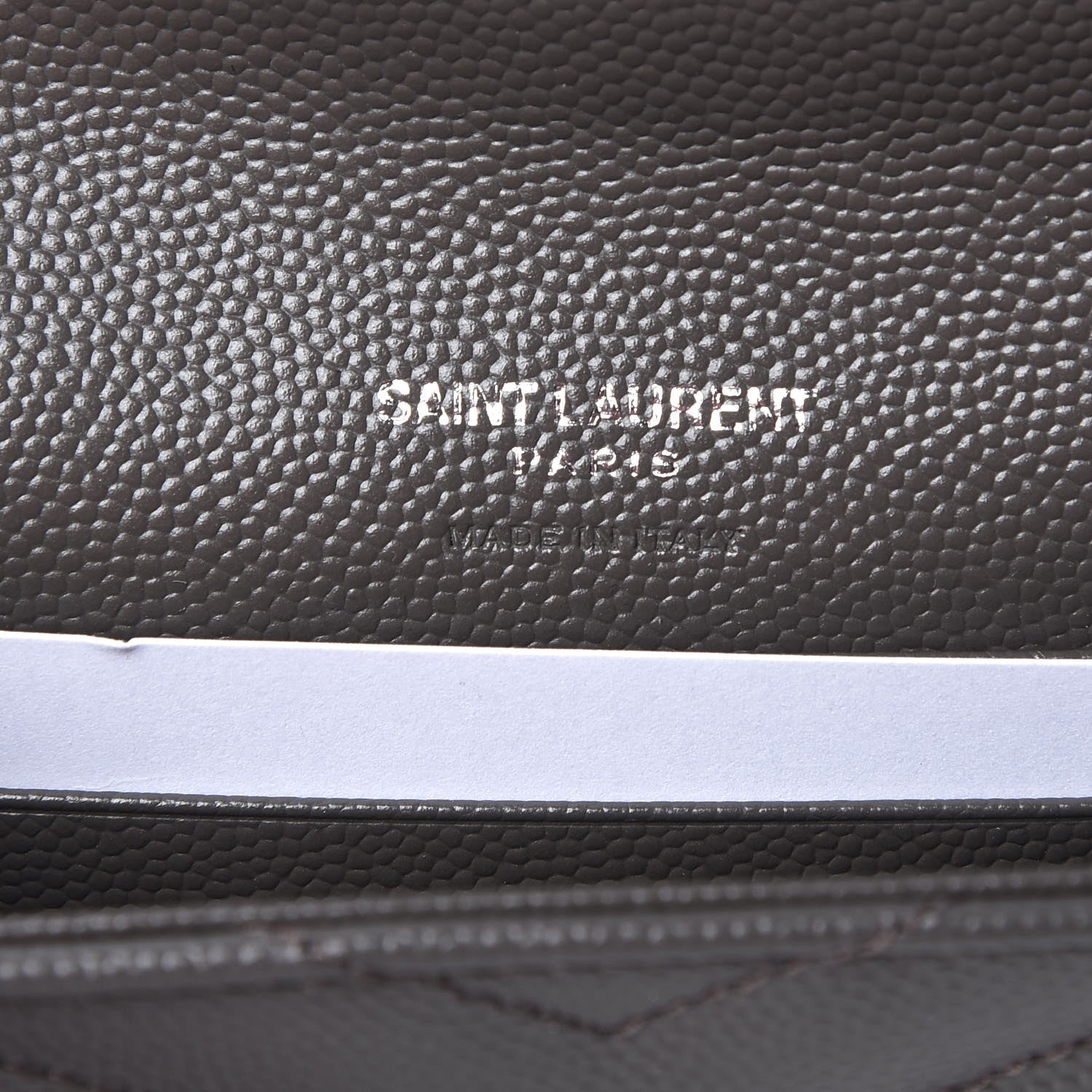 Saint Laurent Grain De Poudre Matelasse Chevron Small Monogram Envelope Wallet Earth 6 of 7