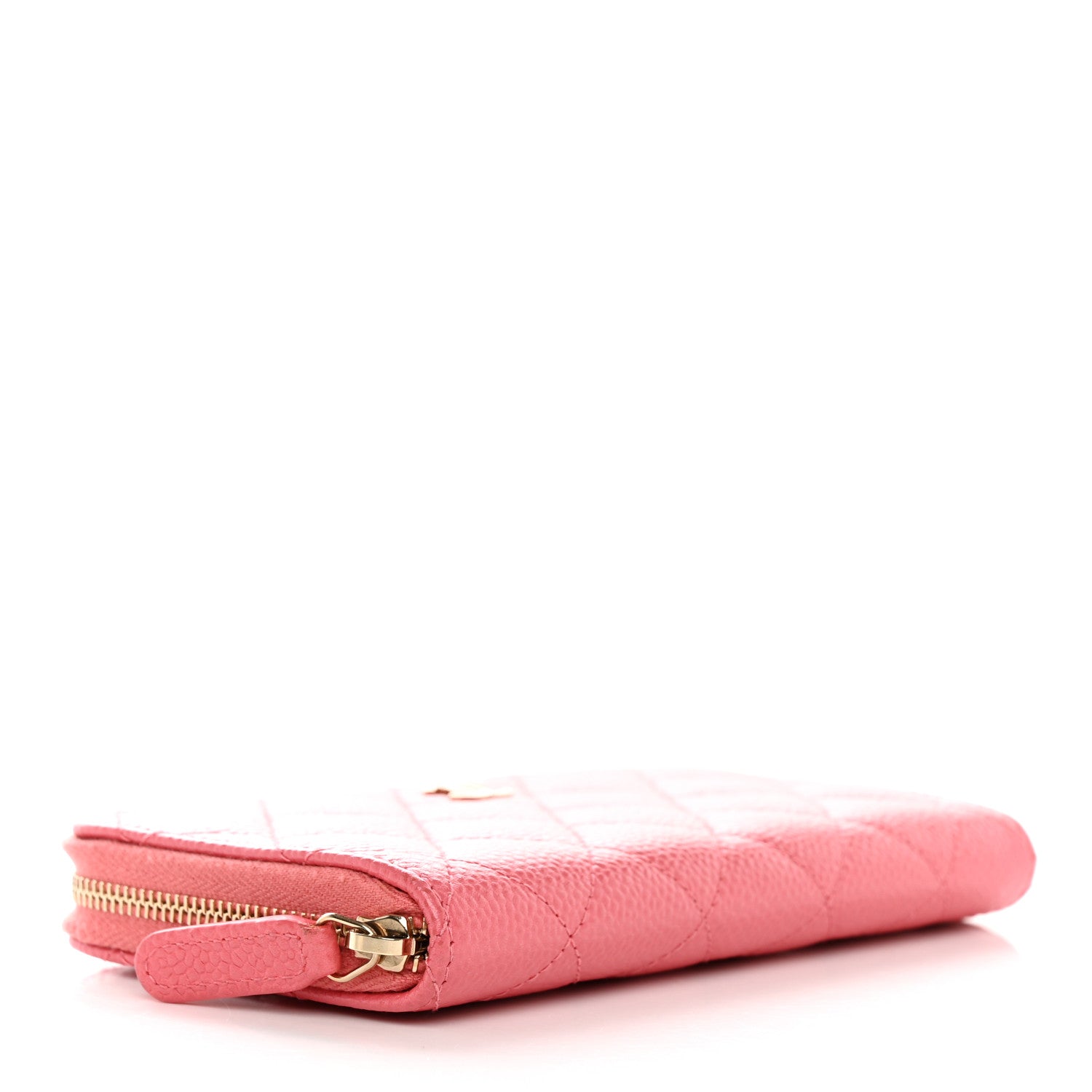 Chanel Iridescent Caviar Quilted Medium Zip Around Wallet Pink 4 of 10