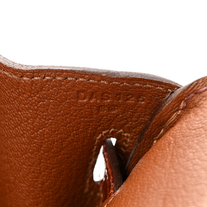Hermes Chevre Mysore Shiny Niloticus Crocodile Birkin Touch 30 Noisette Etrusque 7 of 13