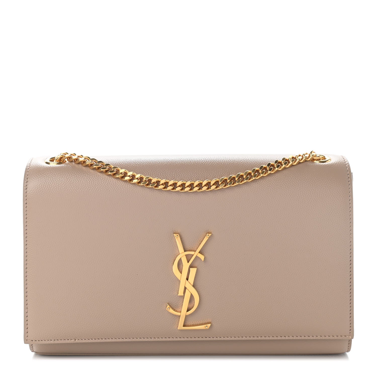 Saint Laurent Grain De Poudre Medium Monogram Kate Satchel Nude Powder 1 of 8