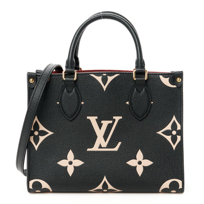 Louis Vuitton Empreinte Monogram Giant Onthego PM Black Beige 1 of 10