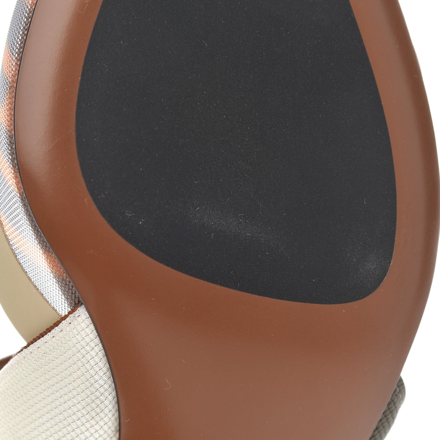 Technical Mesh FF Colibri 55mm Slingback Pumps 37 Tobacco Moro Camelia Beige Caramello