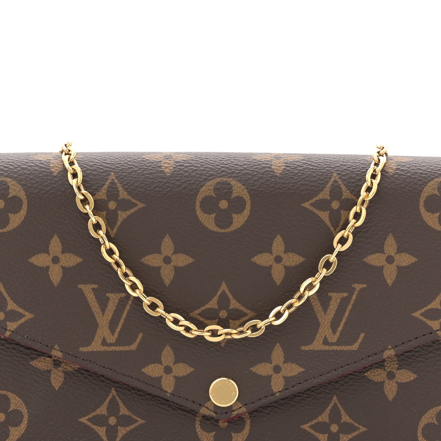 Louis Vuitton Monogram Pochette Felicie Chain Wallet Fuchsia 8 of 11