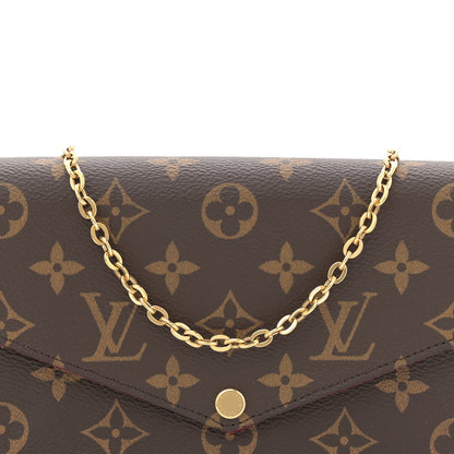 Louis Vuitton Monogram Pochette Felicie Chain Wallet Fuchsia 8 of 11