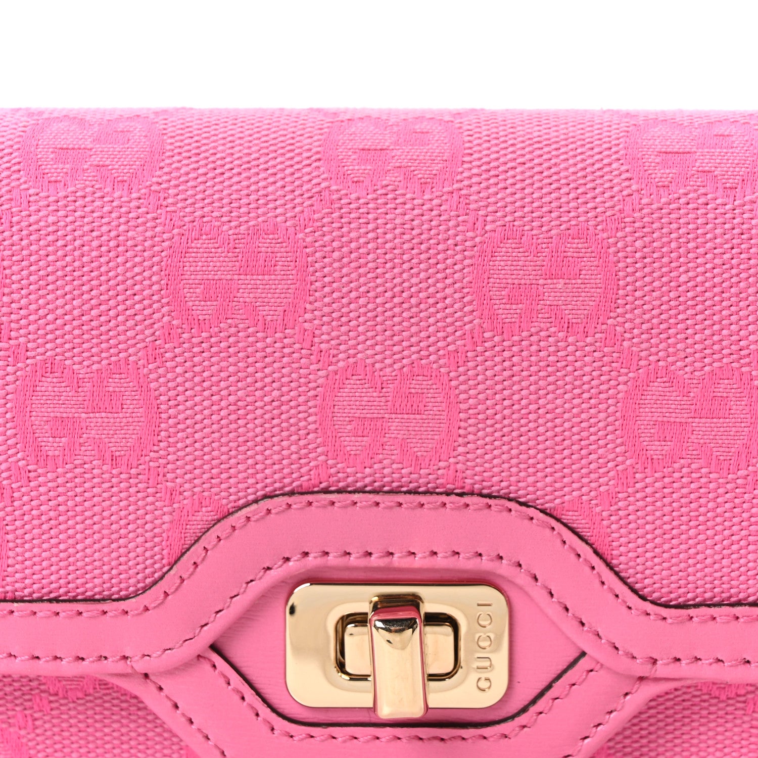 Gucci GG Monogram Scratch Lux Calfskin Mini Luce Shoulder Bag Blossom Rose Dark Blossom 7 of 9