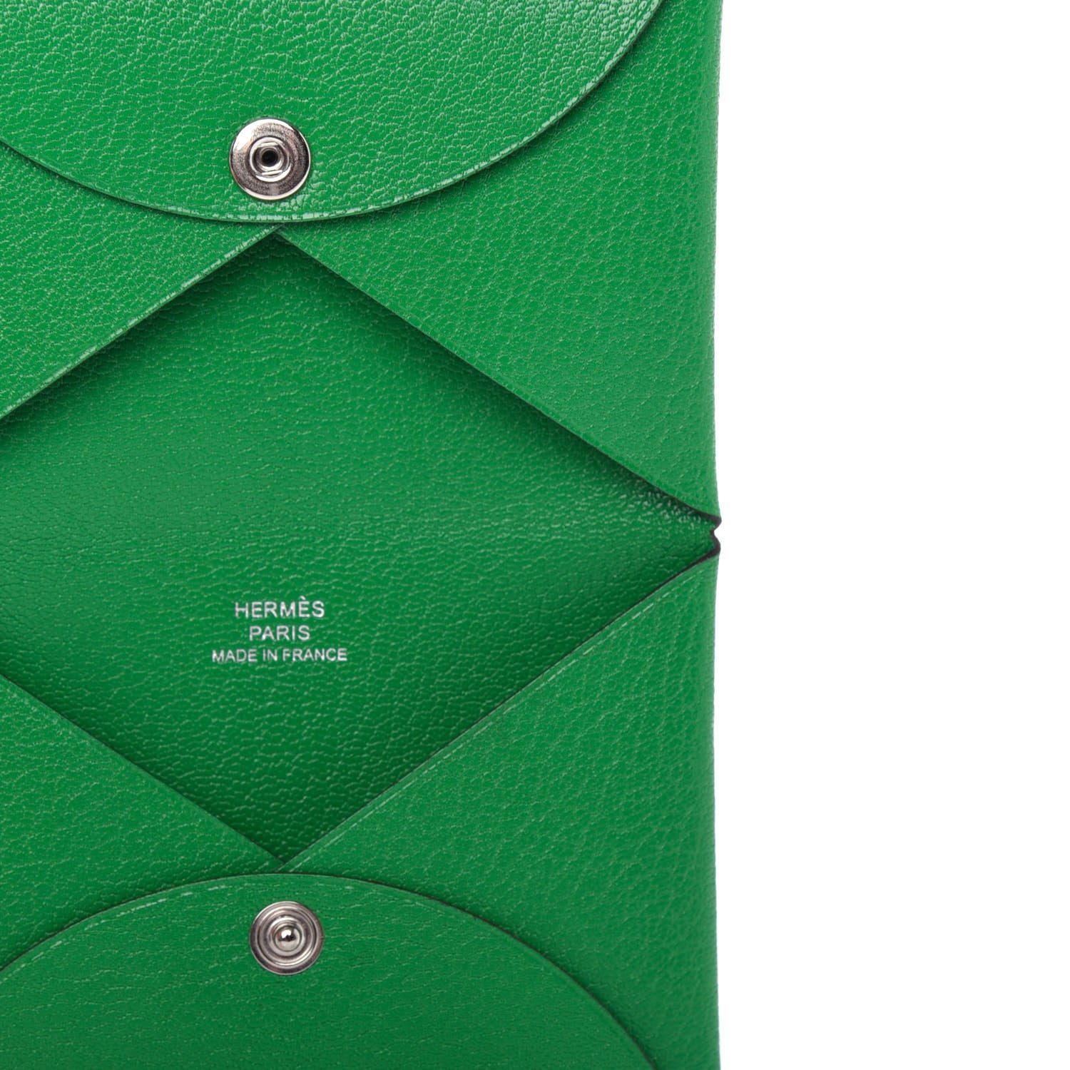 Hermes Chevre Chamkila Calvi Card Case Bamboo 5 of 8