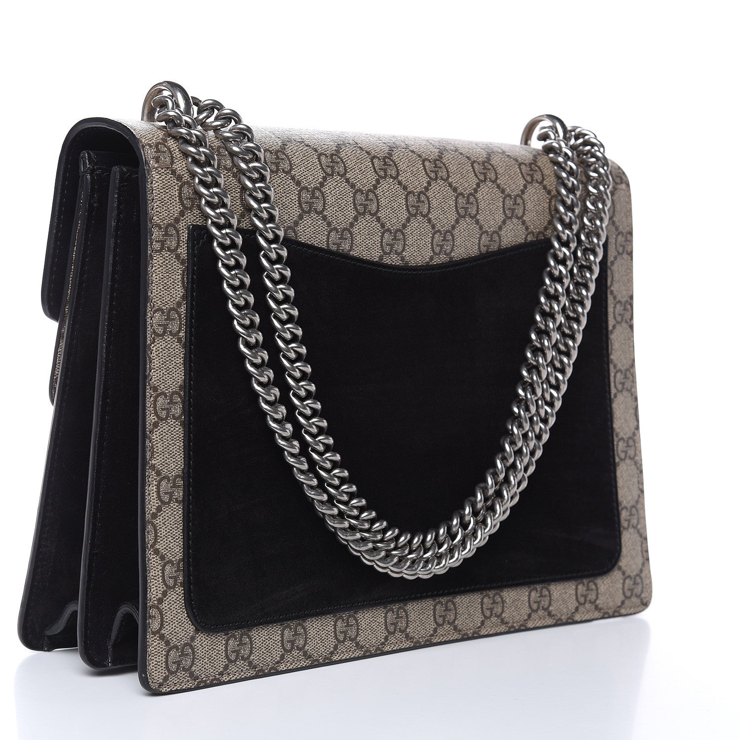 Gucci GG Supreme Monogram Medium Dionysus Shoulder Bag Black 3 of 12