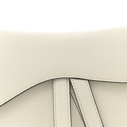 Christian Dior Grained Calfskin Saddle Bag White 8 of 12