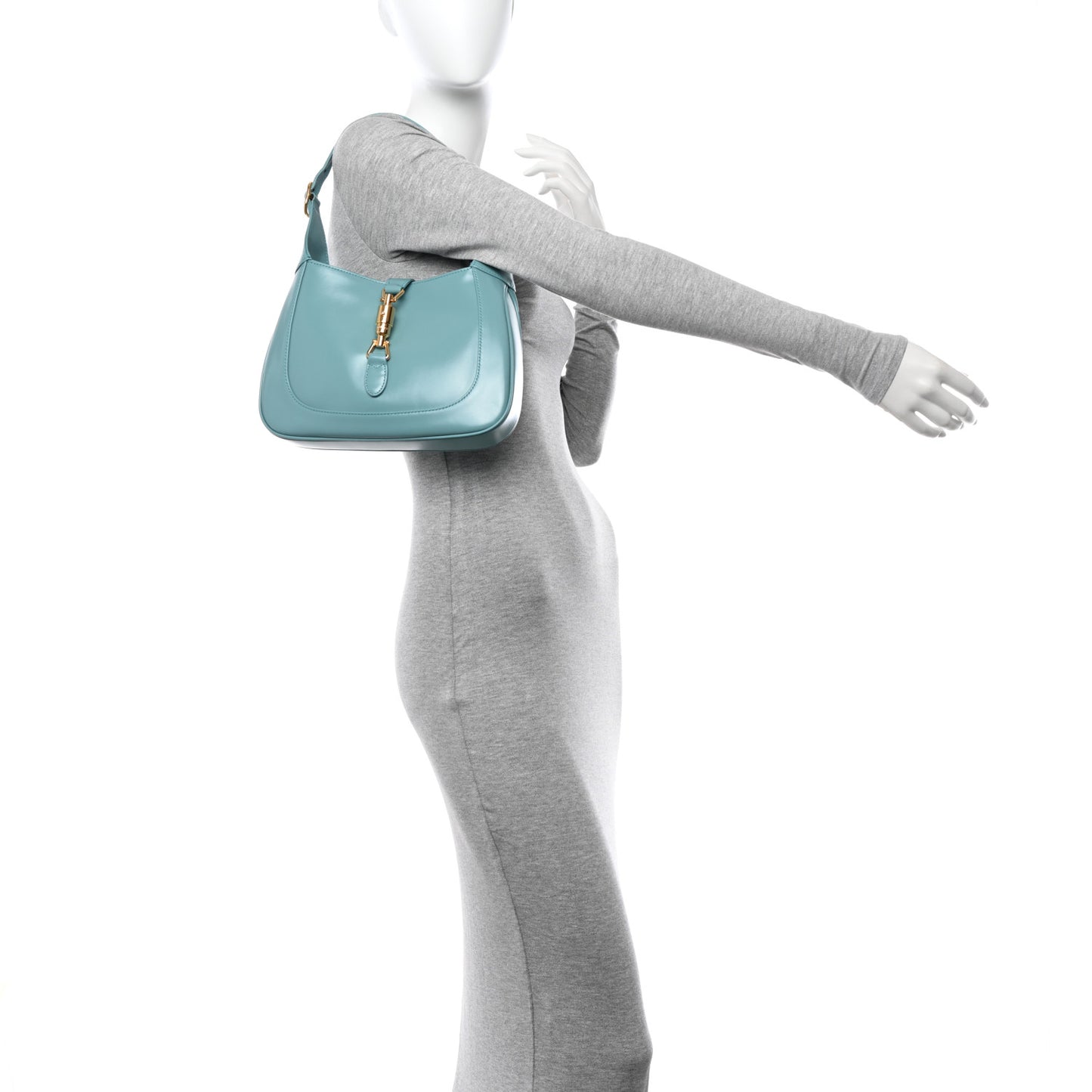 Boarded Dyana Lux Calfskin Small Jackie 1961 Hobo Dusty Azure