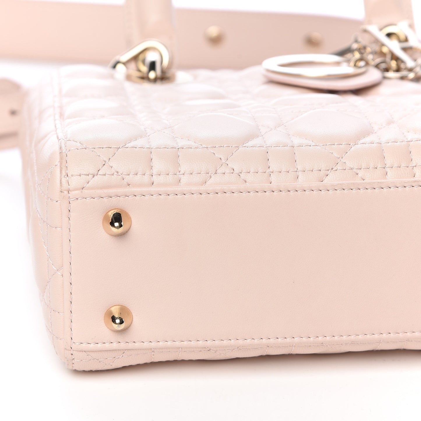 Lambskin Cannage Small Lucky Badges My Lady Dior Pink