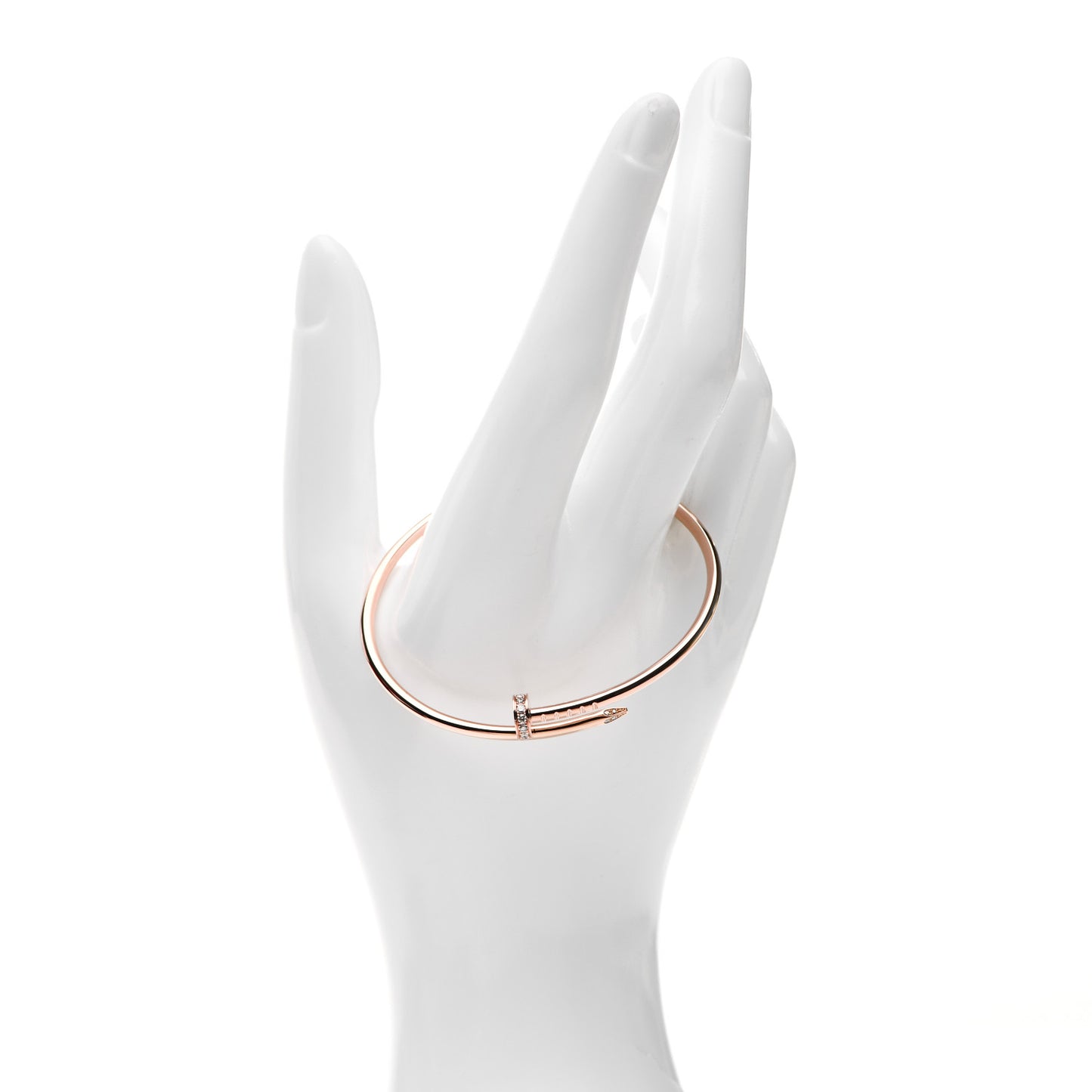18K Pink Gold Diamond Small Juste Un Clou Bracelet 16