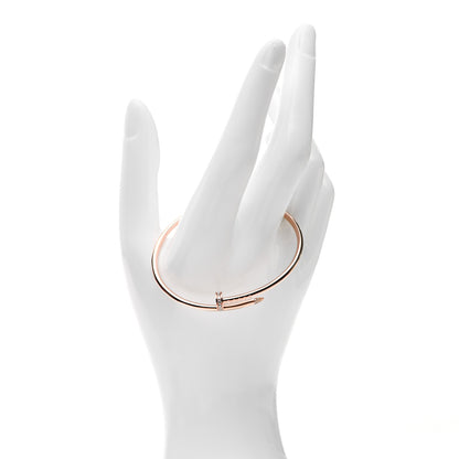 Cartier 18K Pink Gold Diamond Small Juste Un Clou Bracelet 16 2 of 5