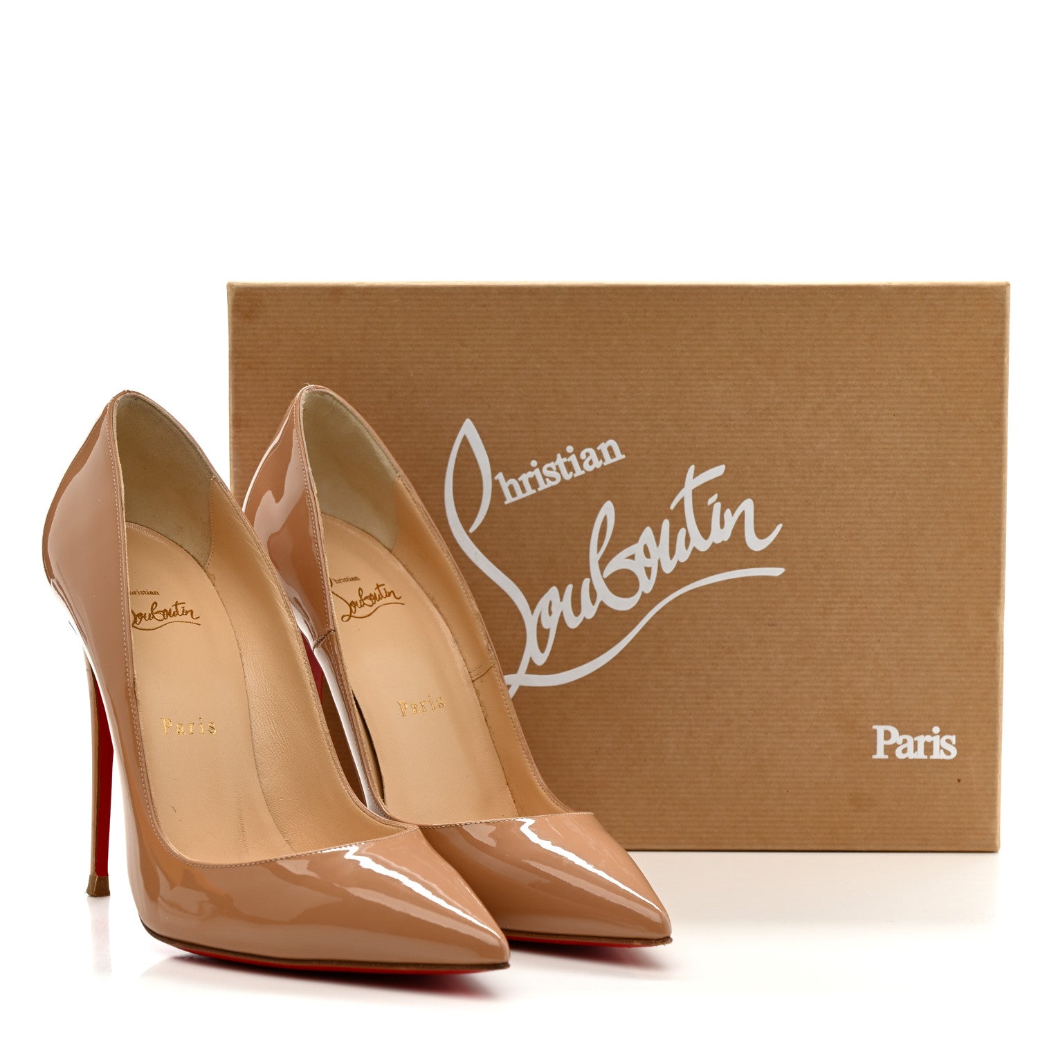 Christian Louboutin Patent So Kate 120 Pumps 39.5 Nude 9 of 9