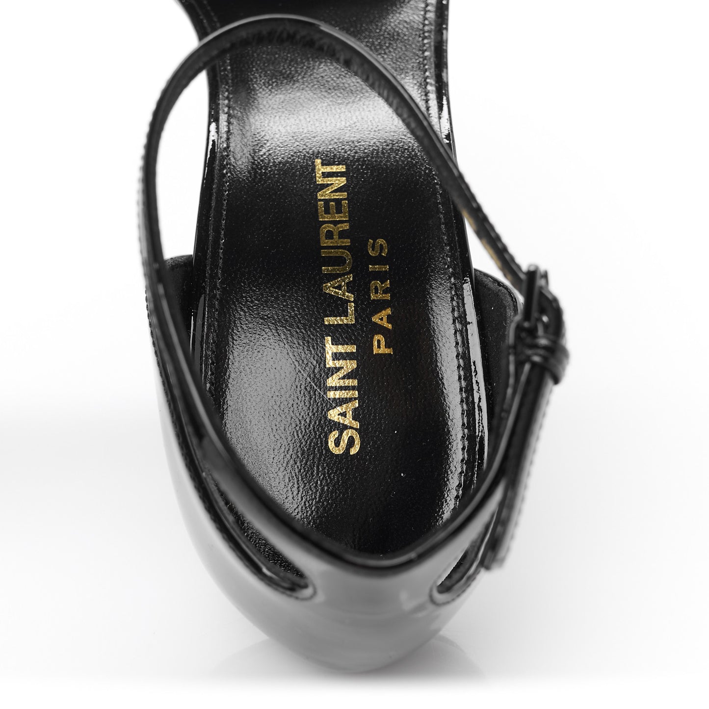 Patent Calfskin Opyum 110 Sandals 37 Black