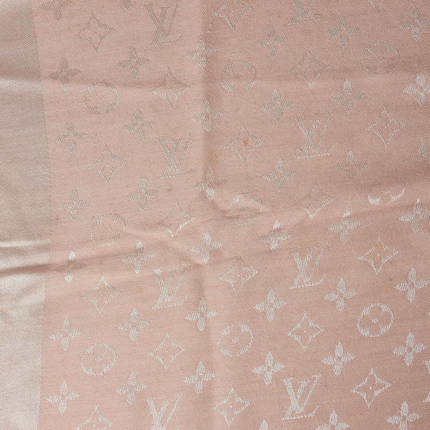 Louis Vuitton Silk Wool Monogram Shawl Rose 7 of 11