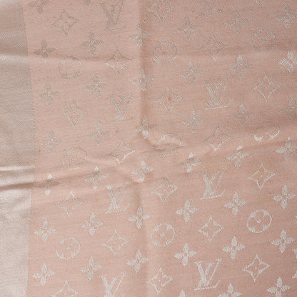 Louis Vuitton Silk Wool Monogram Shawl Rose 7 of 11