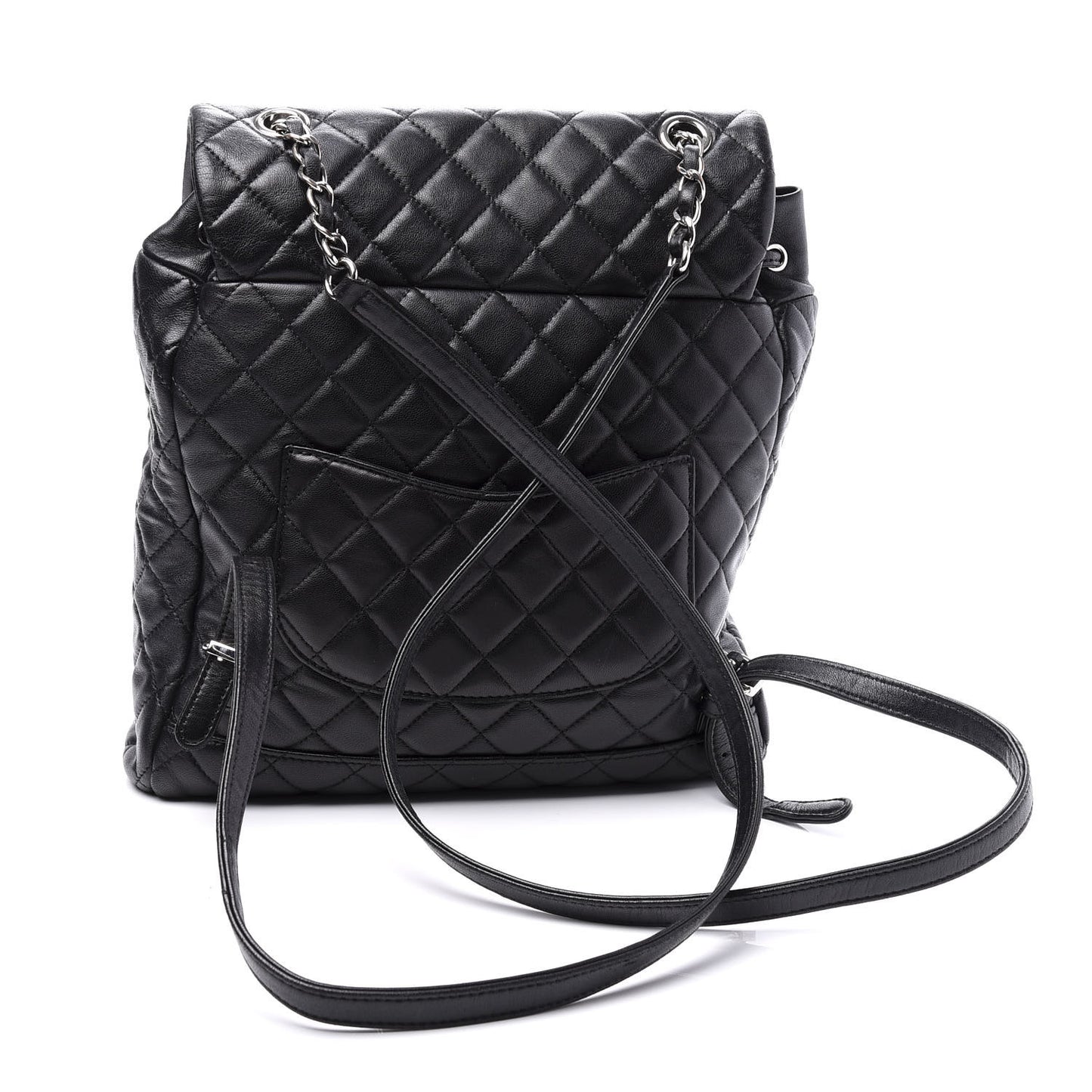 Lambskin Quilted Large Urban Spirit Backpack Black