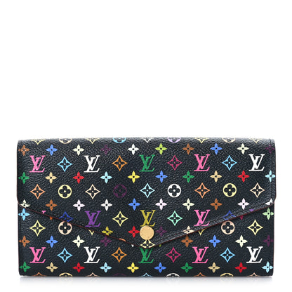 Louis Vuitton Monogram Multicolor Sarah Wallet NM Black Grenade 1 of 10