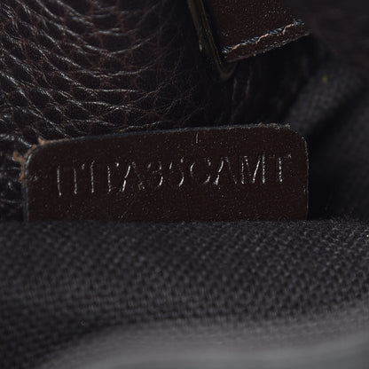 Burberry Grained Calfskin Haymarket Check Hobo Dark Brown 10 of 11