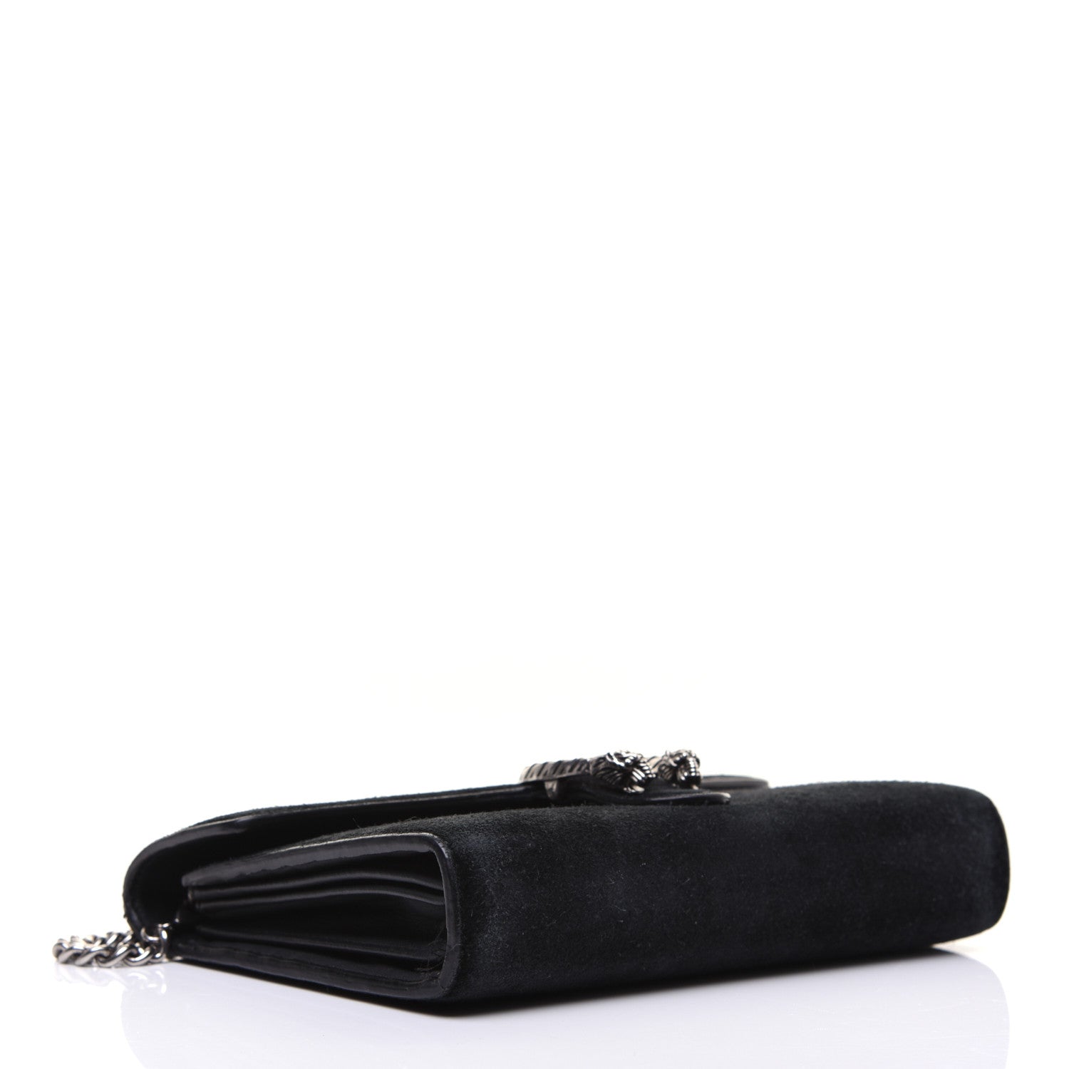 Gucci Suede Mini Dionysus Chain Wallet Black 4 of 21