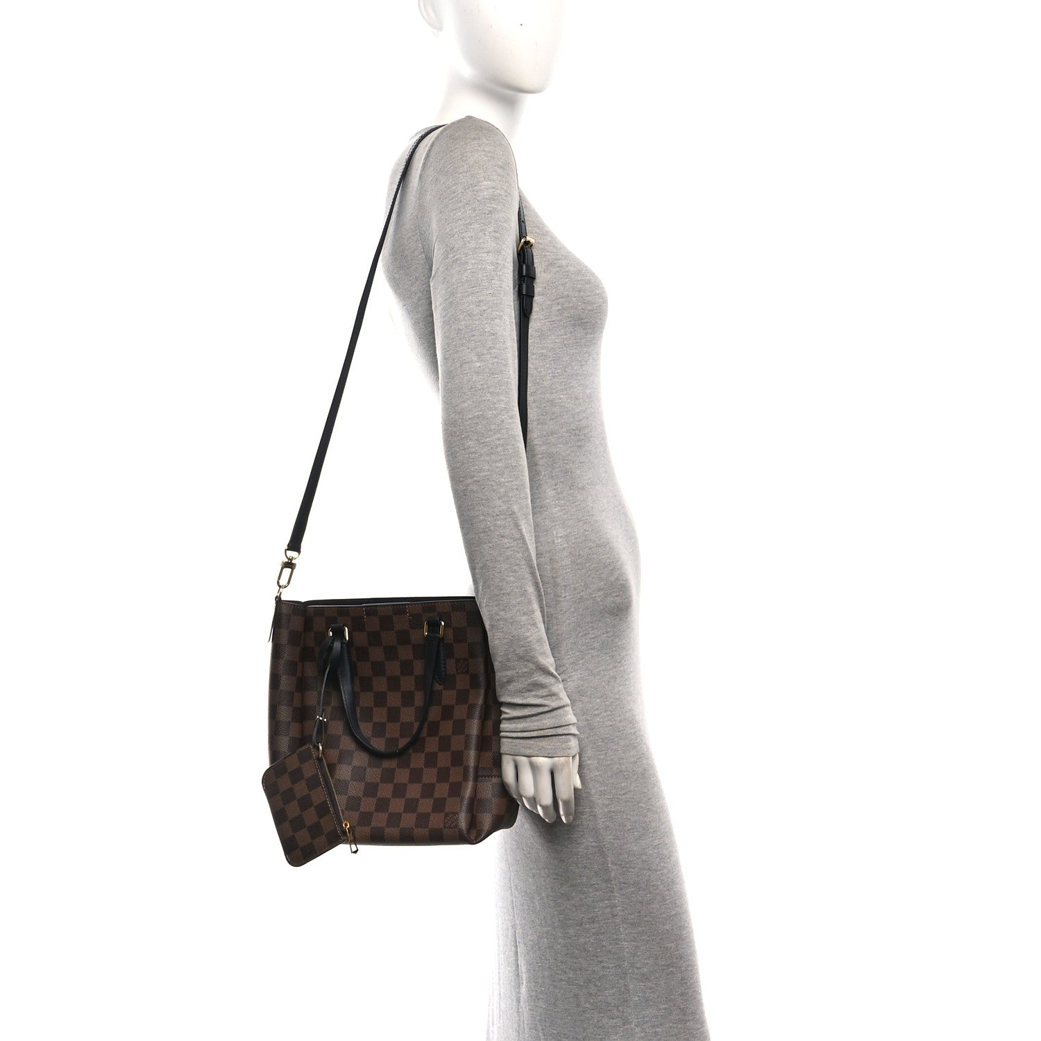 Louis Vuitton Damier Ebene Belmont PM Black 2 of 10