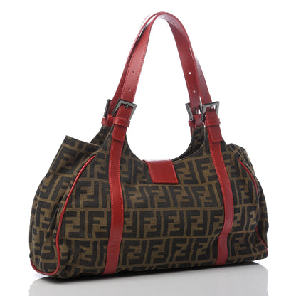 Fendi Zucca Shoulder Bag Tobacco Red 3 of 9