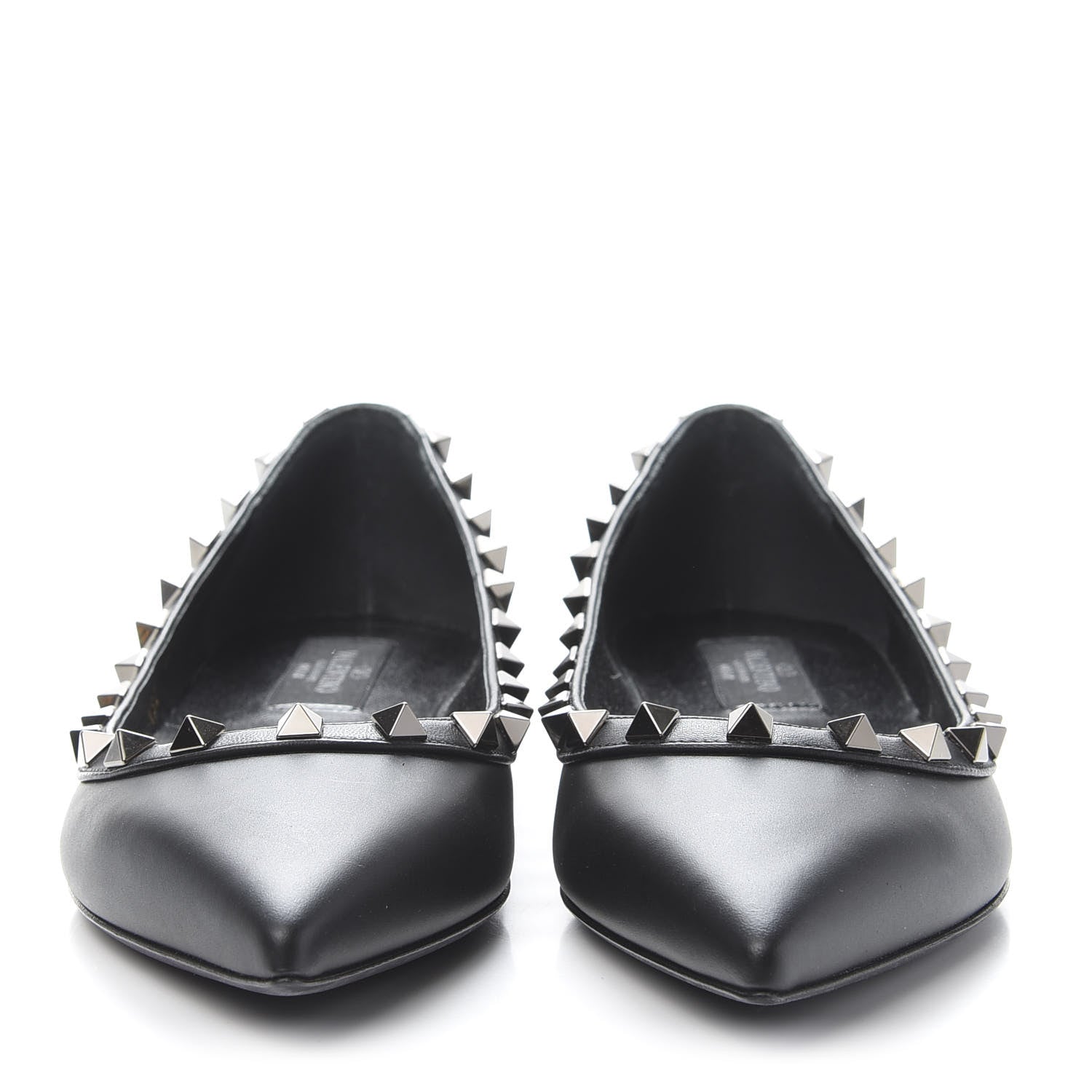 Valentino Garavani Nappa Rockstud Ballerina Flats 36.5 Black 2 of 9