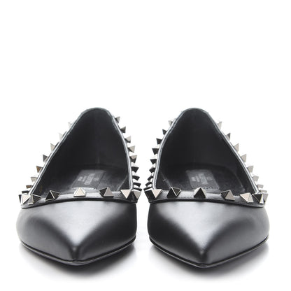 Valentino Garavani Nappa Rockstud Ballerina Flats 36.5 Black 2 of 9