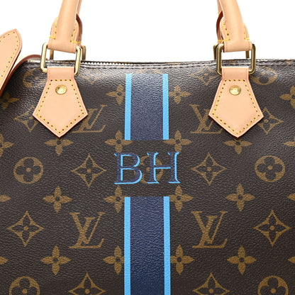 Louis Vuitton Monogram My LV Heritage Speedy Bandouliere 30 Marine Blue Clair 7 of 9