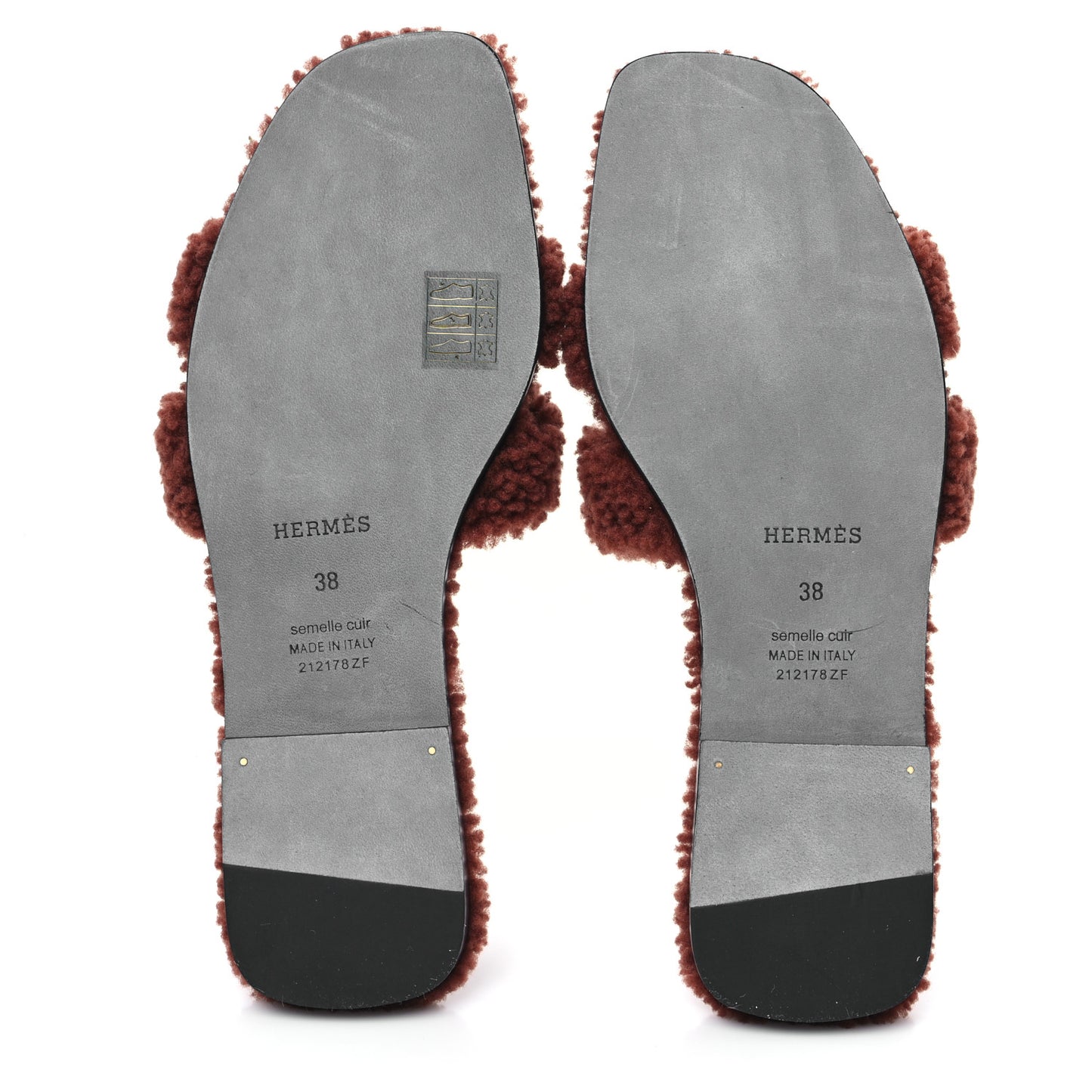 Woolskin Oran Sandals 38 Cognac
