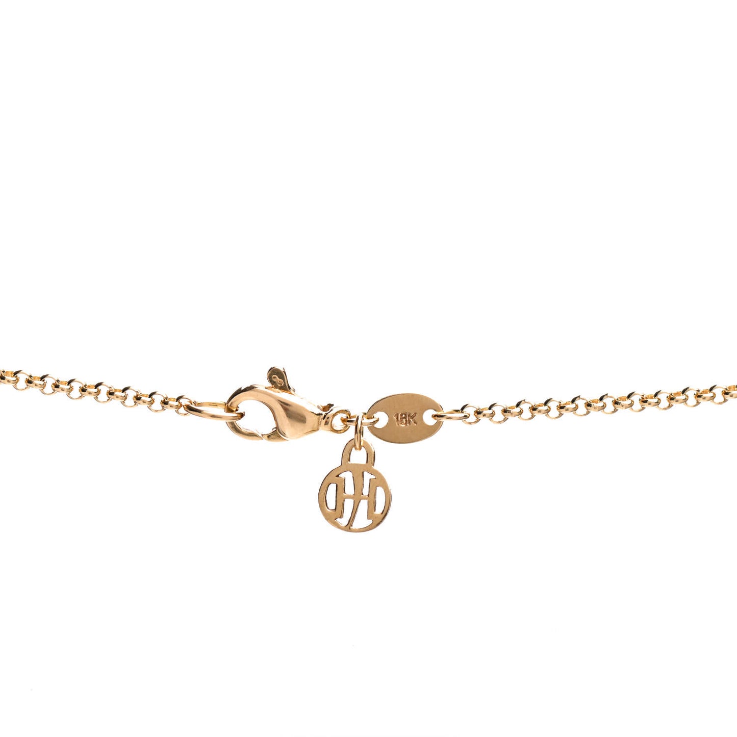 18K Yellow Gold Kali Oval Pendant Necklace