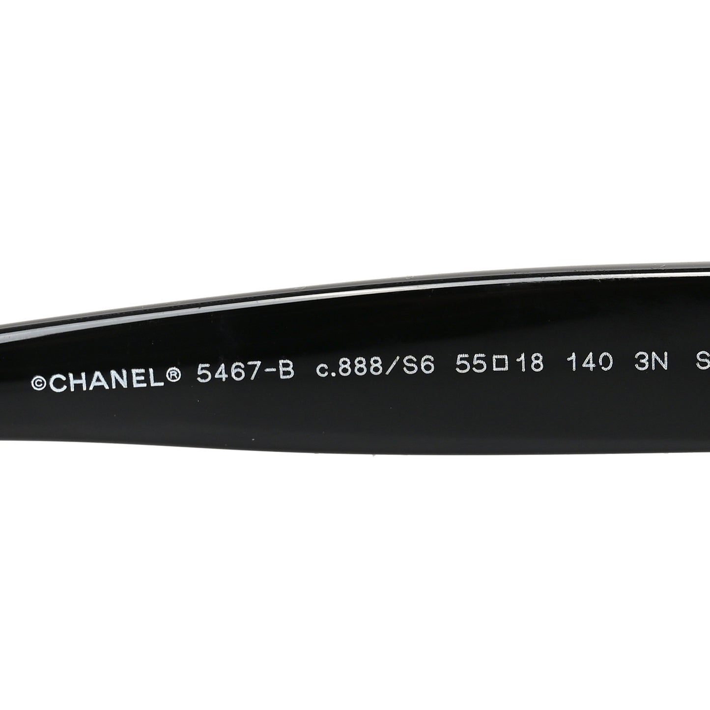 Acetate Strass Pilot Sunglasses 5467-B Black