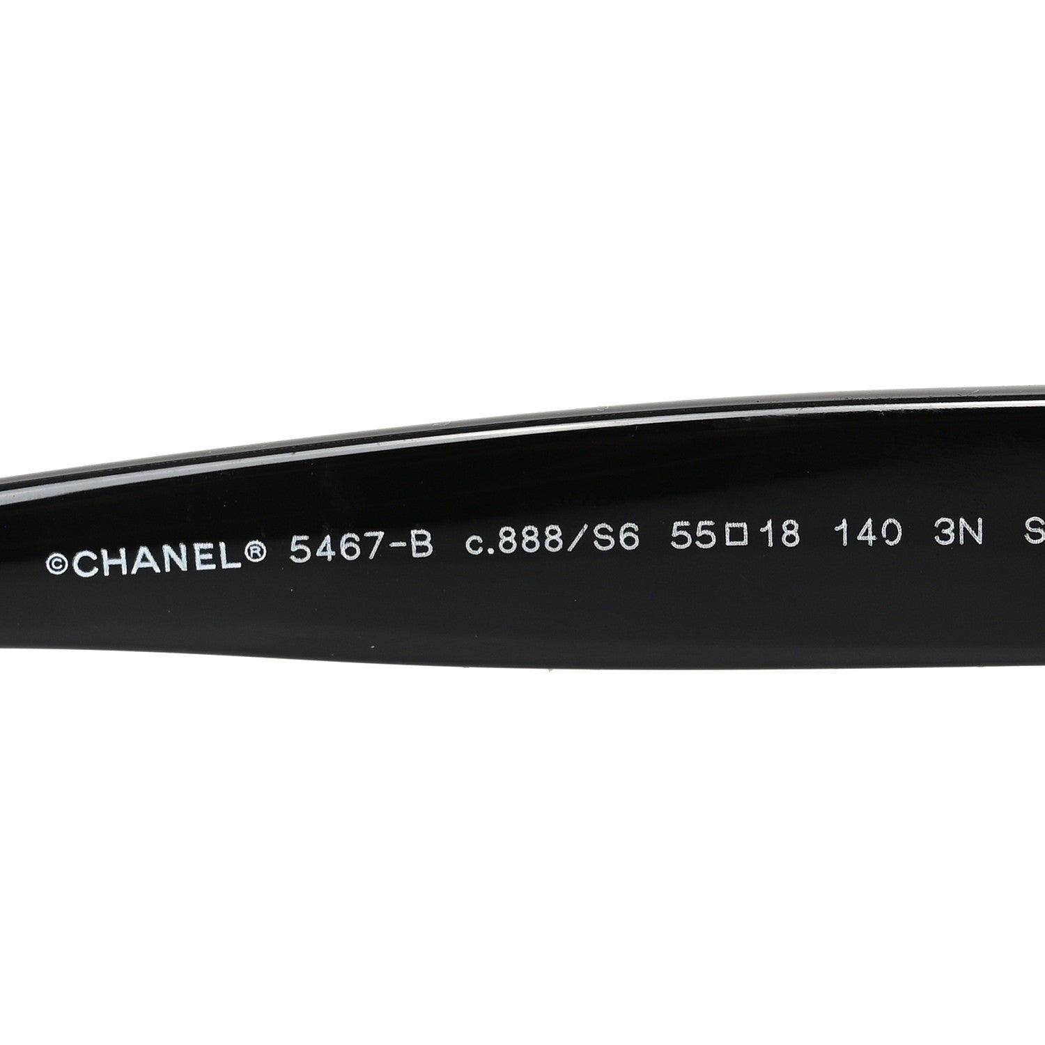 Chanel Acetate Strass Pilot Sunglasses 5467-B Black 5 of 6
