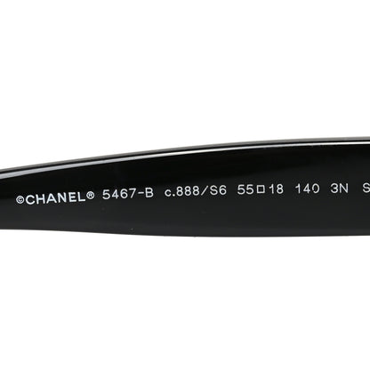 Chanel Acetate Strass Pilot Sunglasses 5467-B Black 5 of 6