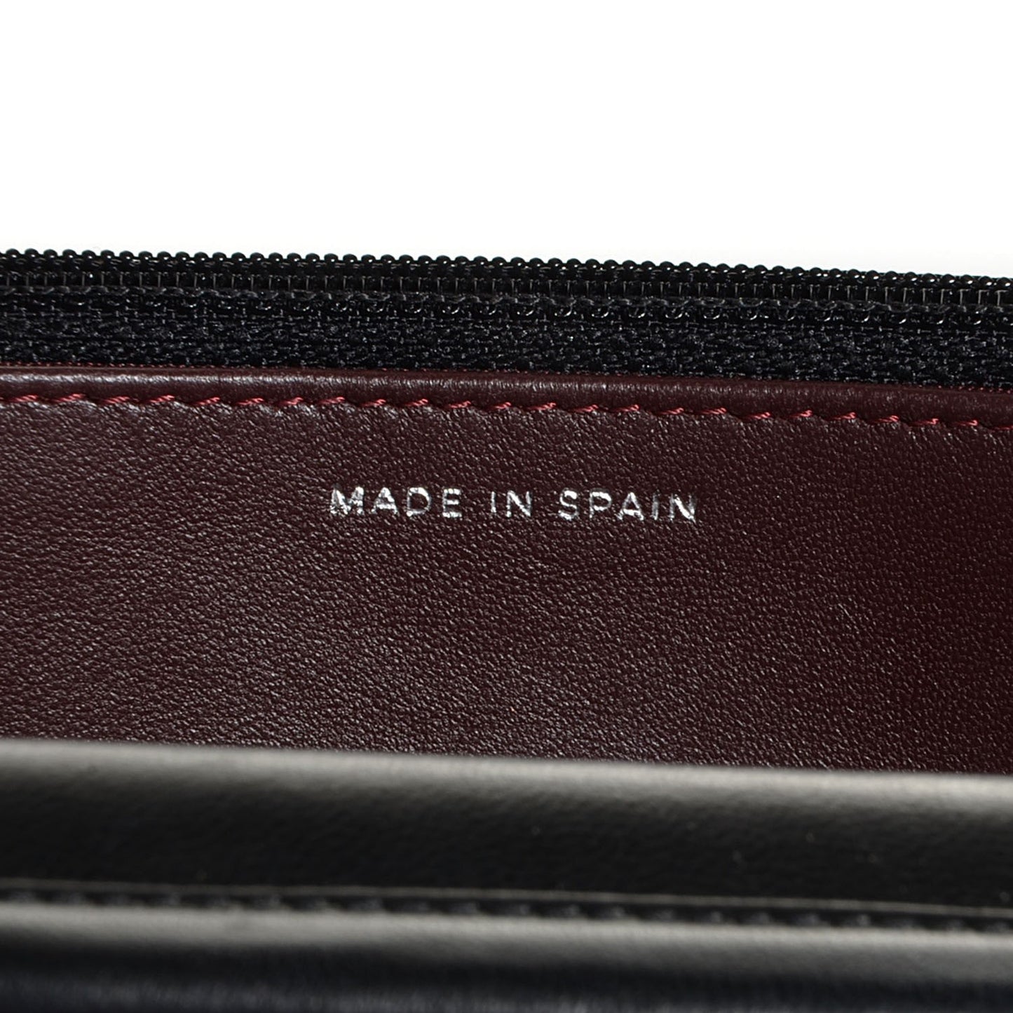 Lambskin Quilted Wallet On Chain WOC Black