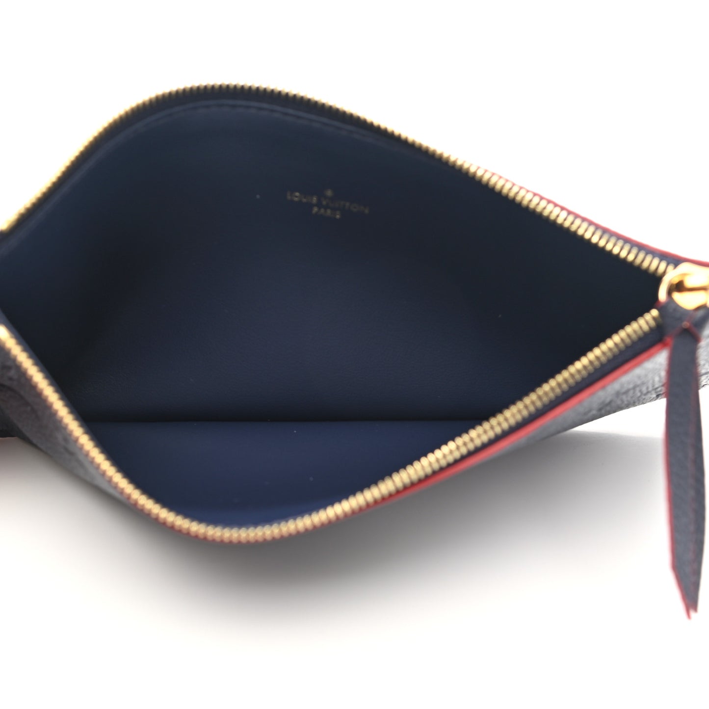 Empreinte Felicie Chain Wallet Zippered Insert Marine Rouge