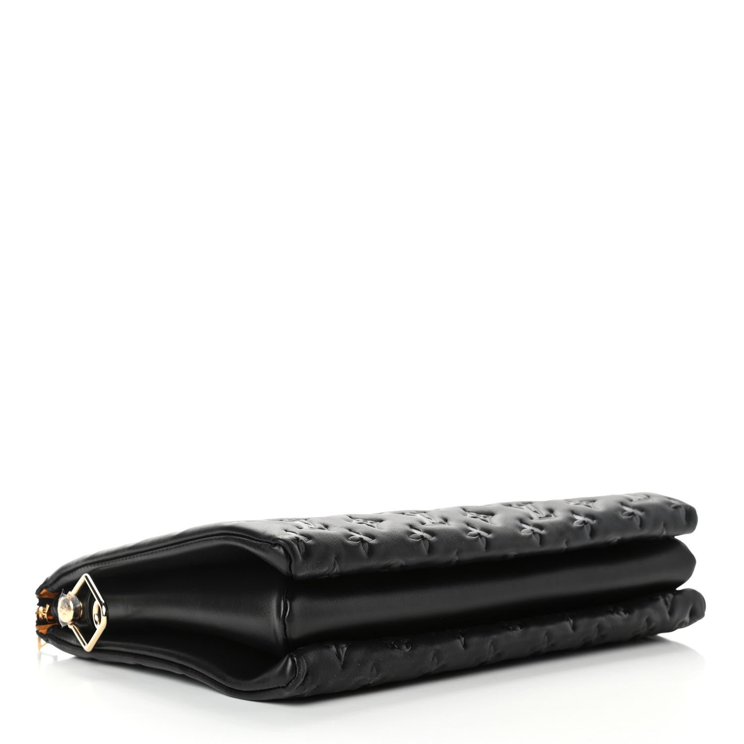 Louis Vuitton Lambskin Embossed Monogram Coussin MM Black 3 of 4