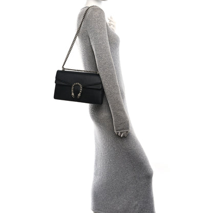 Gucci Pebbled Calfskin Small Dionysus Shoulder Bag Black 2 of 10