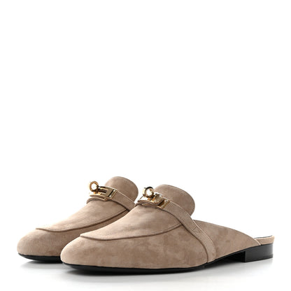 Hermes Suede Goatskin Oz Mules 39 Beige Sable 3 of 9