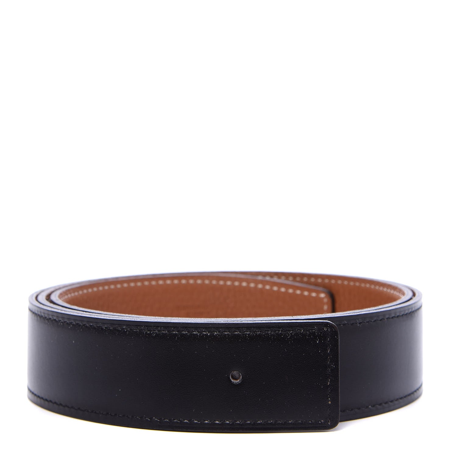 Hermes Box Togo 32mm Belt Strap 90 Black Gold 1 of 4
