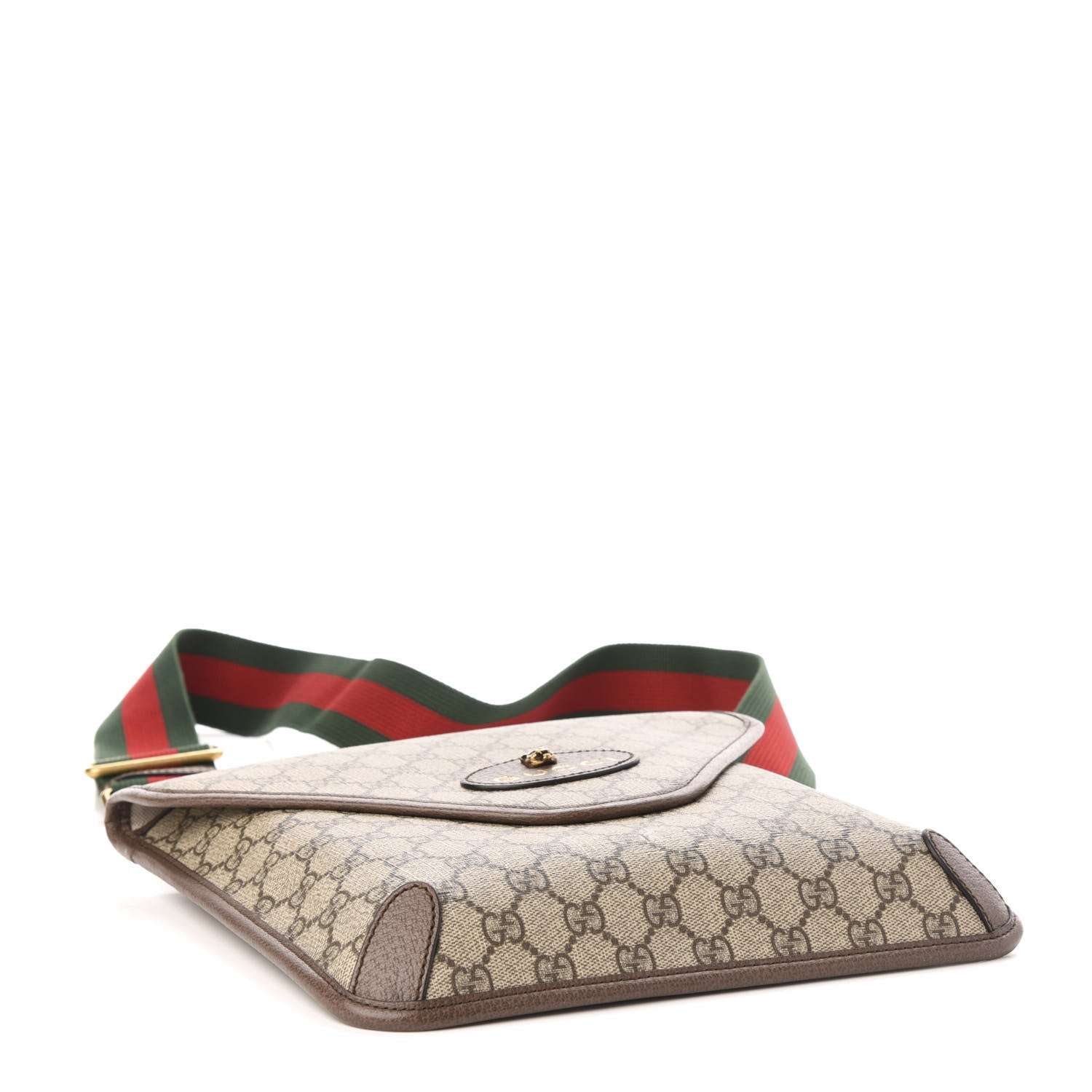 Gucci GG Supreme Monogram Web Medium Neo Vintage Flap Messenger Bag Beige New Acero 4 of 12