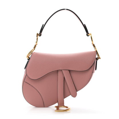 Christian Dior Grained Calfskin Mini Saddle Bag Pink 1 of 10